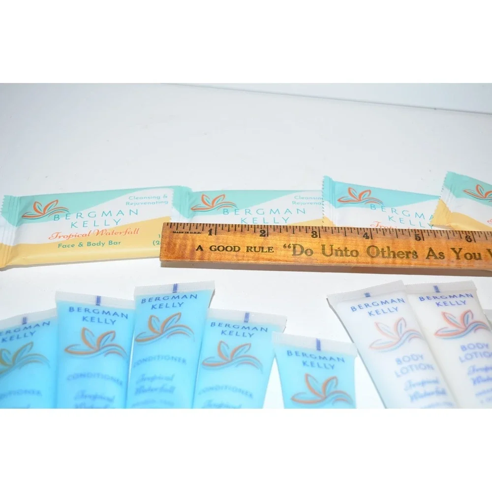 Bergman Kelly Tropical Waterfall 1oz Shampoo Contioner Body Wash Bath Soap 24pc
